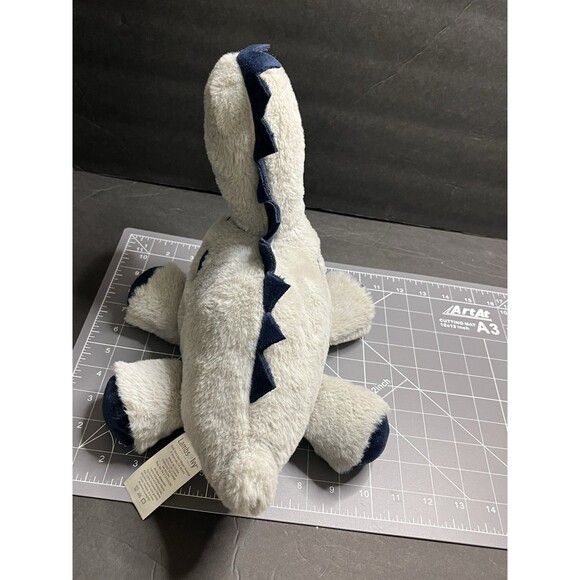 Lambs & Ivy Baby Dino Blue/Gray Plush Dinosaur Stuffed Animal Toy Plush Spike - Picture 10 of 10